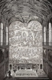 The Sistine Chapel, Vatican City, Rome, Italy, 19th Century