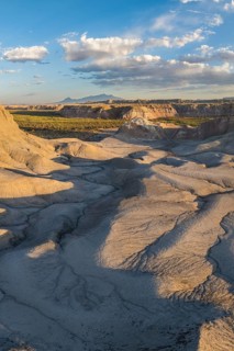 Stunning aerial shot capturing the unique bentonite hills of Utah, showcasing their intricate