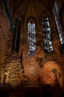Ceramics by Miquel Barceló, interior view, La Seu, Basilica de Santa Maria, Cathedral of St Mary,