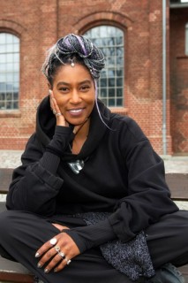 Dominique Fils-Aime, Photocall, Seven Sound Festival at Ofenhaus Am Gaswerk, Bernau near Berlin, 27