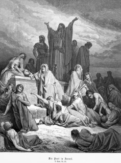 Second book Samuel, chapter 24, verse 15, The Lord lets the plague come upon Israel, thousands of