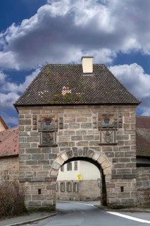 Historic Gräfenberger Tor, built in 1503, Neunkirchen am Brand, Upper Franconia, Bavaria, Germany