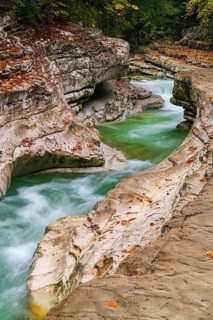 Rocks and clear water, Taugl creek, Bad Vigaun, Austria