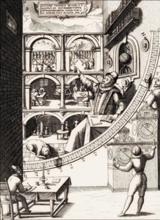 Tycho's Wall Quadrant, Tycho Brahe in his Uraniborg observatory, 1598
