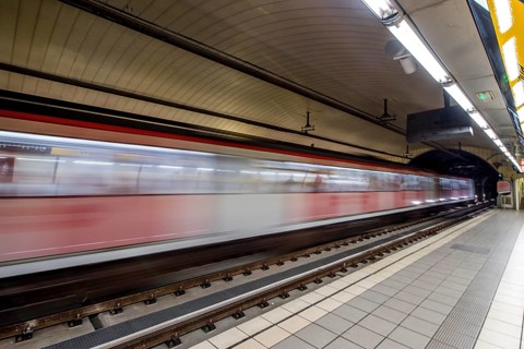 The Metro subway, barcelona, spain