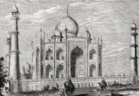 The Taj Mahal, mausoleum on the south bank of the Yamuna river, Agra, India