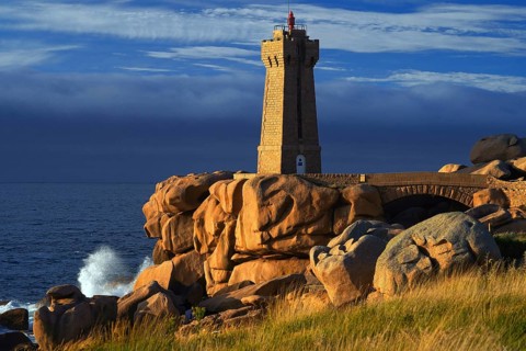 Ploumanac'h lighthouse, Phare de Mean Ruz, Brittany, France, Brittany, France