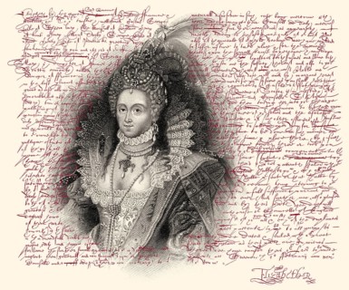 Faksimile des Hinrichtungsbefehls für Maria Stuart, Königin der Schotten, verfasst von Elisabeth I.