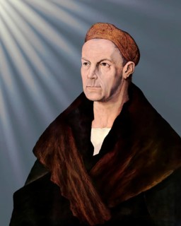 Portrait of Jakob Fugger, 1459, 1525, German businessman, digitally edited according to a painting