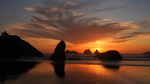 USA, Bandon, Oregon, Facerock Beach, Pacific Ocean, Bandon, Oregon, USA