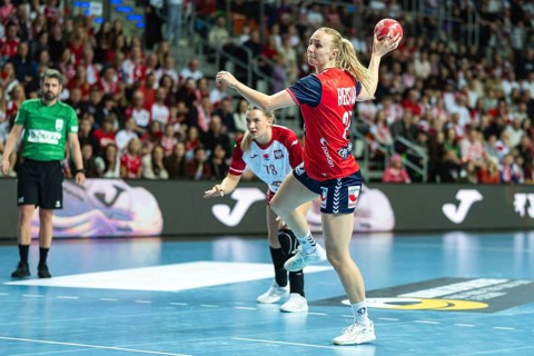LUBIN, POLAND - MARCH 5, 2026: Women handball match EHF EURO Cup 2026: Poland - Norway. In action