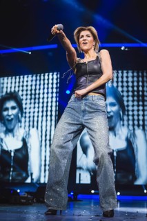 Anna-Maria Zimmermann at the Schlagernacht des Jahres live on Das Original Tour in the Berlin Uber