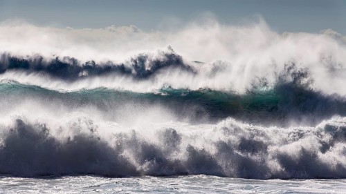 Waves on the ocean off Madeira, Jardim do Mar, Madeira, Portugal