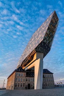 The Antwerp Port Authority building, Havenhuis, former fire brigade barracks in the harbour,