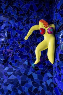 The grotto in the Herrenhausen Gardens with sculptures by Niki de Saint Phalle, Hanover, Lower