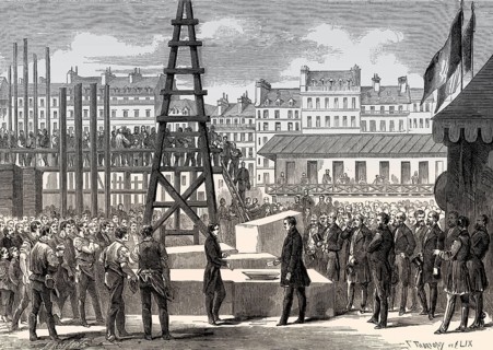 Setting the cornerstone of the Palais Garnier by Napoleon III, Place de l'Opéra, Paris, France,