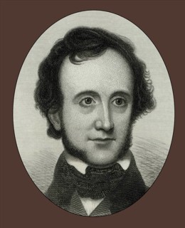 Portrait of Edgar Allan Poe, 1809 – 1849, American writer, digitally edited according to a