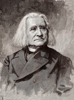 Portrait of Franz Liszt, 1811-1886, Hungarian composer, virtuoso pianist