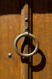 Wooden door knocker. Nievre departement. France
