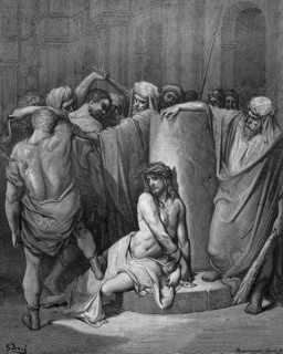 Pilate had Jesus carried away and whipped, the flagellation, John chapter 19, verse 1, whip,