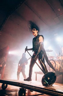 Johannes Eckerström, singer of the band Avatar live on In The Airwaves Tour at Munich's TonHalle on