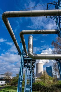 The UNIPER Datteln 4 coal-fired power plant, power plant block and cooling tower, cogeneration,