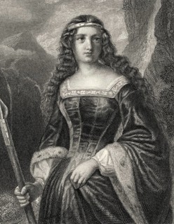 Berta von Bruneck, character from the drama Wilhelm Tell by Friedrich Schiller, 1759 - 1805