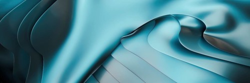 A smooth metallic blue abstract background with dynamic, wavy textures in 3D. The gradient tones
