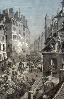 The French Revolution of 1830, July Revolution, rue Saint-Antoine, Paris