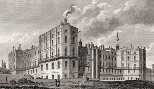 The Château de Saint-Germain-en-Laye, near Paris, antique steel engraved print, 1831
