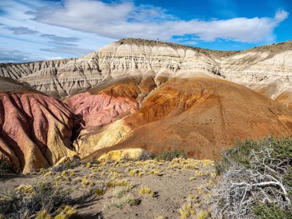 Colorful rock formation Tierra de Colores, Parque Patagonia Argentina, Park Patagonia Argentina,