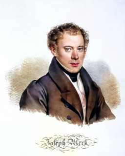 Josef Merk (1795-1852), Austrian cellist, Historical, digitally restored reproduction from a 19th