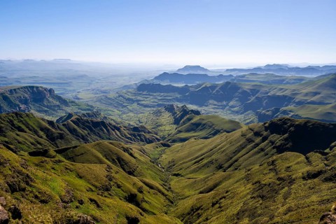 Landscape with impressive mountains, Drakensberg, KwaZulu-Natal, South Africa