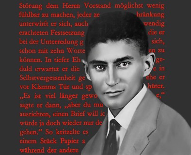 Portrait of Franz Kafka, 1883 – 1924, German-speaking Bohemian novelist, digitally edited according