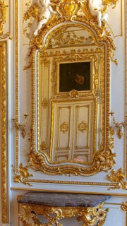Interior design and exhibition rooms in the Würzburg Residence, imposing 18th century palace with