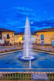 Fountain, Plaza San Francisco, Cusco, Peru