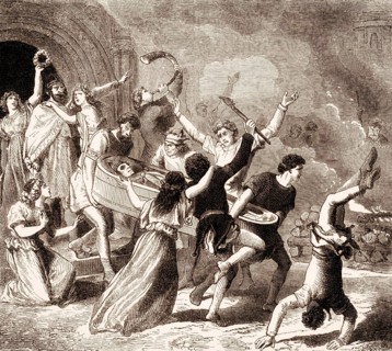 The exhumation of Constantine V by Michael III, Byzantine Emperors, 9th century