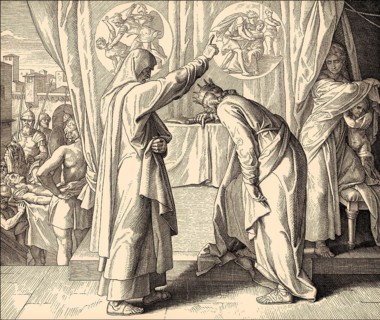 Nathan Confronts David, Old Testament, by Julius Schnorr von Carolsfeld