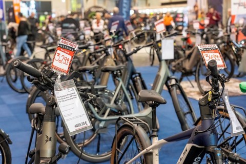 Fahrrad Essen, public fair in the halls of Messe Essen, retailers and manufacturers show everything