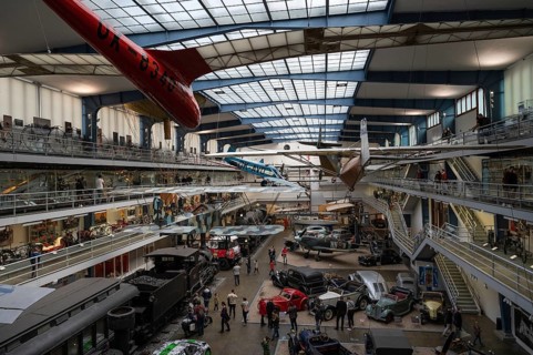 PRAGUE, CZECHIA - MARCH 25, 2023: National Museum of Technology on the picture main hall.