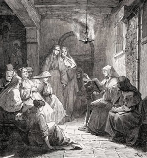 Benedictine nun Roswitha or Hrotsvitha von Gandersheim, German poet, 10th Century