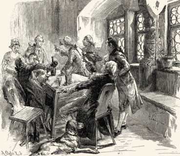 Scene from ERGO BIBAMUS!, a poem by Johann Wolfgang von Goethe