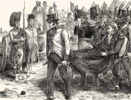 Death of General Abercromby, Battle of Alexandria, 21 March 1801, French campaign in Egypt and