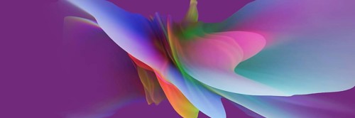 This image features a 3D extrusion effect creating a vibrant, abstract holographic display against