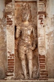 Close-up, Thuparama Image House in the ruined city of Polonnaruwa, Central Province, Sri Lanka