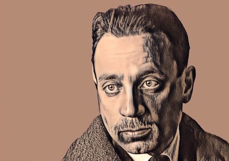 Portrait of Rainer Maria Rilke, 1875 – 1926, Austrian poet and novelist, digitally edited