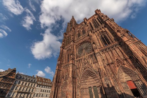 Strasbourg's Notre Dame Cathedral stands majestically there. Its magnificent architectural details