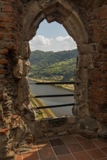 Strekov Castle (German: Schreckenstein) is perched atop a cliff above the River Elbe, near the city