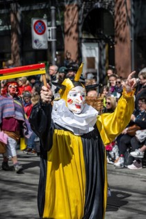 Participants dressed up as jesters from the guest canton of Schwyz, jesters' symposium of the