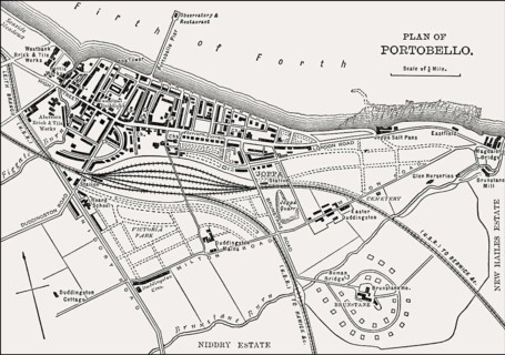 Plan of Portobello, Edinburgh, Scotland, 19th century